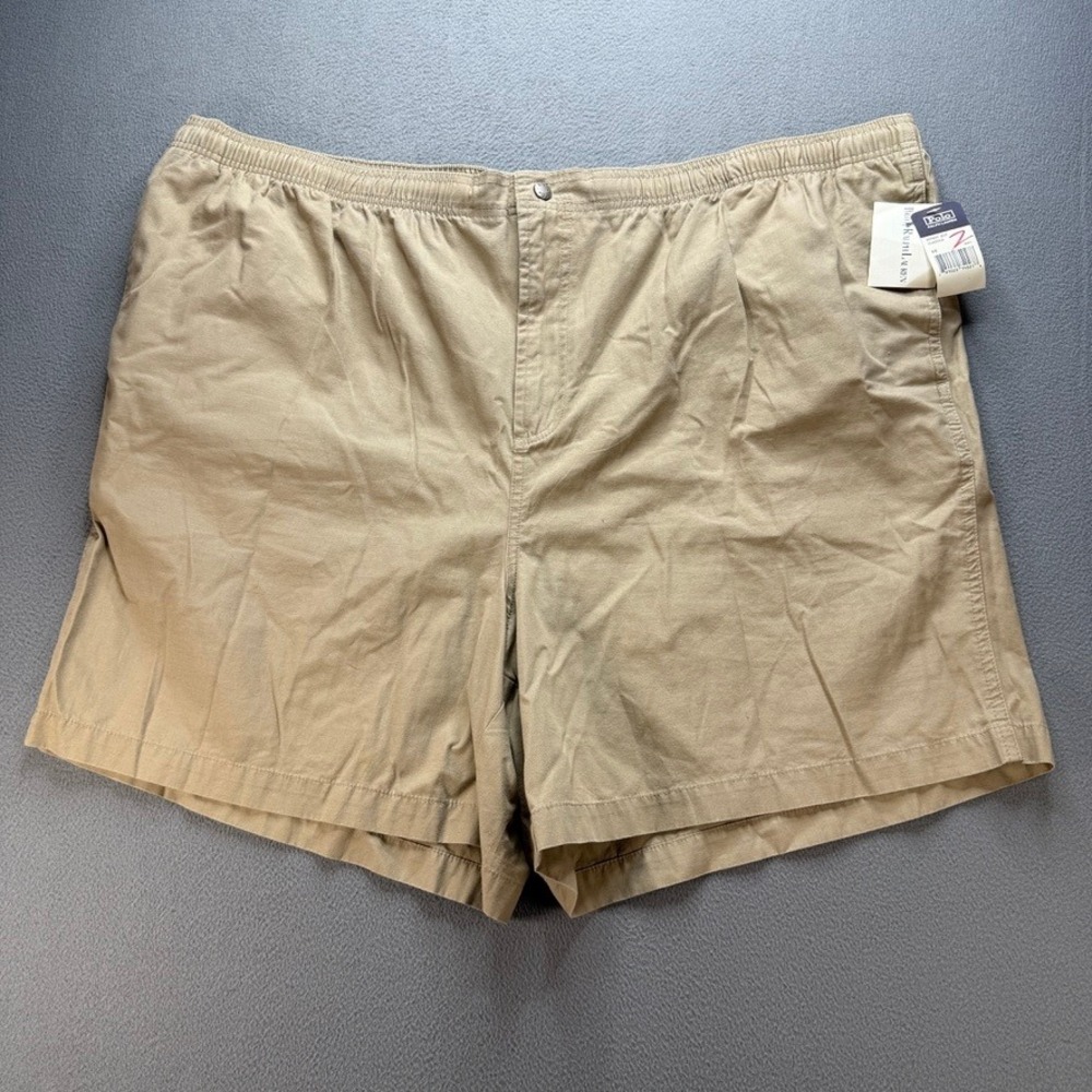 Polo by Ralph Lauren Khaki Elastic Waist Cotton Shorts
